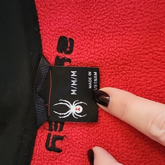 Spyder Men Outbound 1/4 Zip Red Black Pull Over Sweater Size‎ Medium - Picture 11 of 12